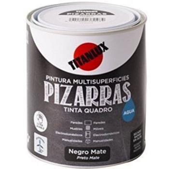 Titanlux Esmalte Pizarras al agua Mate Negro 750 ml