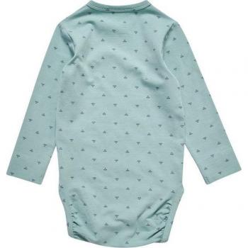 Hummel Long Sleeve Baby Bodysuit Blue Surf for Boys 15-18 Months