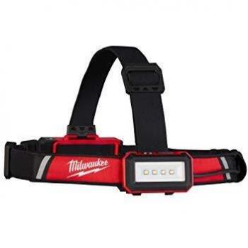 Linterna frontal con batería marca Milwaukee, batería 4V 2.5 Ah y 1 cable USB
