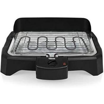 Tristar BQ-2824 Barbacoa eléctrica de Mesa, termostato Regulable, 2000 W, asado sin Humos, Negro