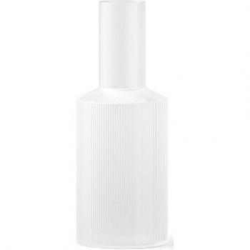 Ferm LIVING Ripple Frosted Glass Carafe, 1 L, Mouth-Blown White