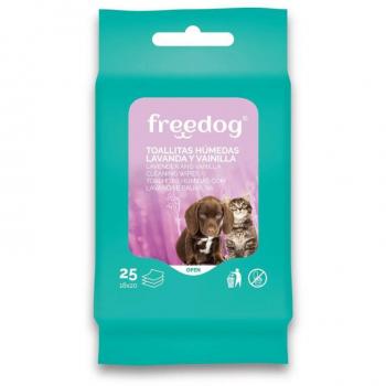 Freedog Toallitas Húmedas Lavanda & Vainilla para Perro y Gato - 40 Toallitas