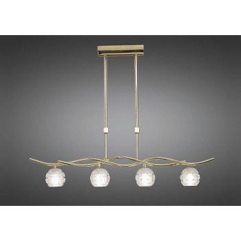 Lámpara colgante telescópica Dali Line 4 Bulbs G9, latón pulido