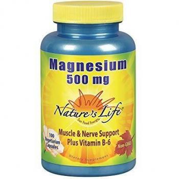 Nature's Life Magnesium, 500mg, 100 Capsules
