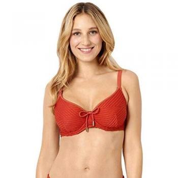 Miss Sans Complexe 78FAF07 Women's Acapulco Sunset Orange Padded Swimwear Beachwear Bikini Top 80C