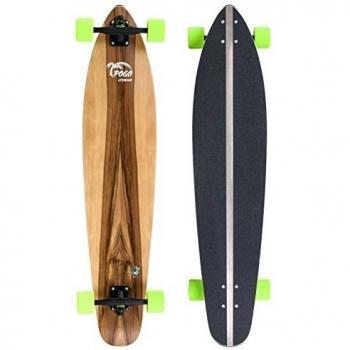 Pogo Longboard/skateboard citycruiser, chapa de madera Satin Nuss, 120 cm, 3716/15.494