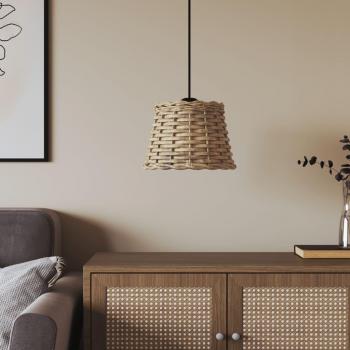 vidaXL Ceiling Lamp Shade Brown Ø20x15 cm Wicker