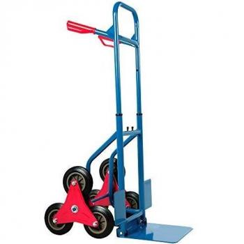 Carretilla Plegable para Escaleras 200kg con 6 Ruedas y Mango Telescópico Ajustable