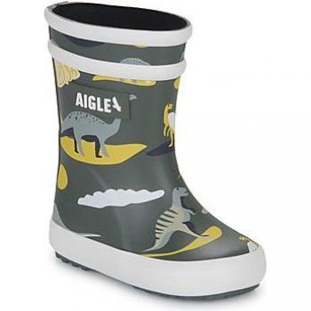 Aigle Baby Flac Play2 Children's Waterproof Wellington Boots in Grey