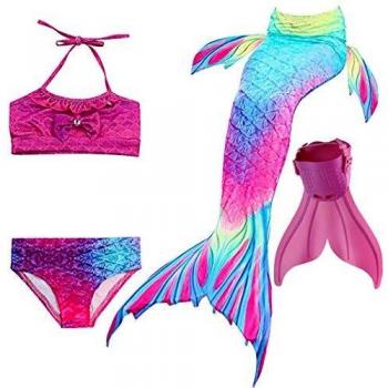 shepretty Traje de Baño de La Cola Sirena de Las Muchachas Bikini Set,Dh02,110