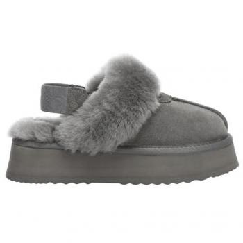 Women’s Wagtail Grey Suede Removable Strap Platform Slippers