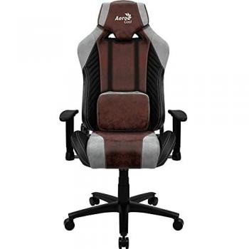 Aerocool Baron Silla Gaming, AeroSuede, Transpirable, Respaldo Ajustable, Rojo