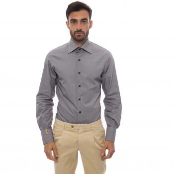 Billionaire Italian Couture Black/White Cotton Shirt - XXL