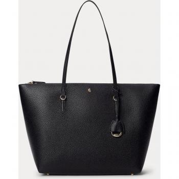 Lauren Ralph Lauren Keaton 31 Medium Tote Shopper Bag in Black with Interior Pocket