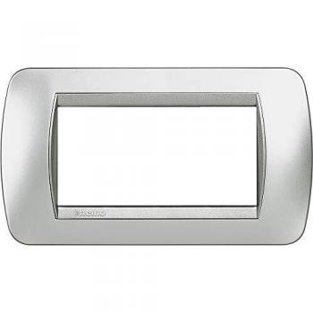 Placa Tech 4 Módulos Metálica Bticino Livinglight L4804TE