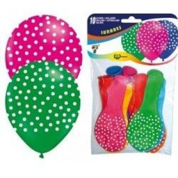 GLOBO 29CM BOLSA 10 UNID LUNARES