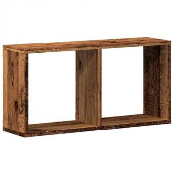 Mueble de pared 60x16x30 cm madera de ingeniería envejecida con almacenamiento
