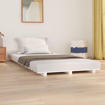 Estructura de cama madera maciza de pino blanco 90x200 cm vidaXL