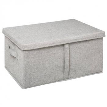 Caja de Almacenaje 50 x 31 x 25 cm con Tapa Gris Claro - 5five Simply Smart