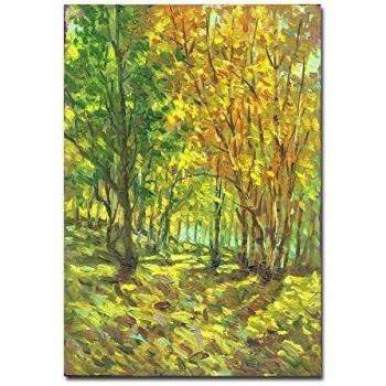 lotuslife estilo Art el pastoreo lienzo impreso pinturas Otoño bosque paisaje pintura al óleo arte, lona, UnFramed