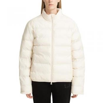 EA7 Beige Women's Plain Logo Zip Down Jacket Size S