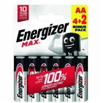 Pilas Energizer Max Power LR06 AA pack x 6 unidades