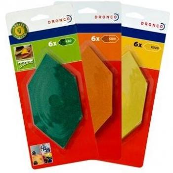 DRONCO 6780231 - Tiras de repuesto K120 para lijadora hexagonal 150x75 mm