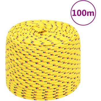 Cuerda de barco polipropileno amarilla 6 mm 100 m