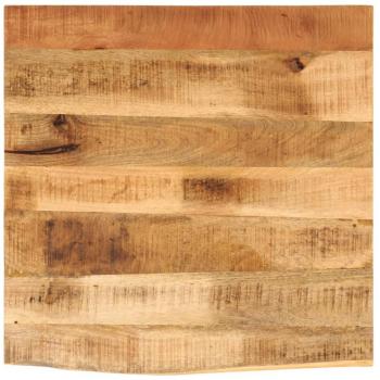 Tablero de mesa borde natural madera maciza mango 40x40x2,5 cm