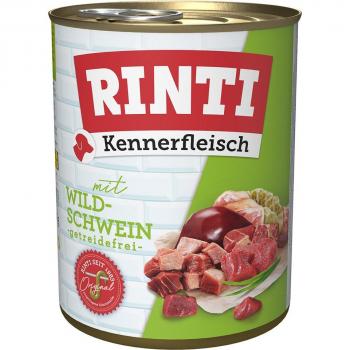 Rinti Kennerfleisch 24 x 800g - Pack económico - Jabalí