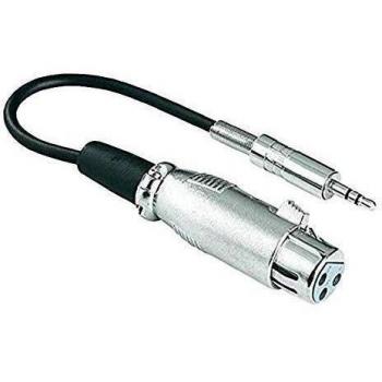 Hama Audio-Adapter - Adaptador de audio XLR a 3.5 mm Jack, negro y plateado
