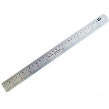 TT-300 - Regla con base de corcho antideslizante, acero inoxidable, 300 mm