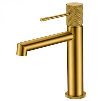 Grifo de lavabo Line oro cepillado Imex