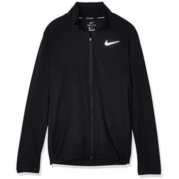 NIKE M Nk Elmnt Top FZ Hybrid Camiseta de Manga Larga, Hombre, Black/Reflective silv
