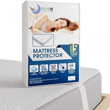 Dreamzie Cubre Colchon - para el Colchón 135 x 200 cm - Impermeable con 4 Esquinas Elásticas - Protector de Colchón de Algodon Transpirable - 15 Años de Garantia