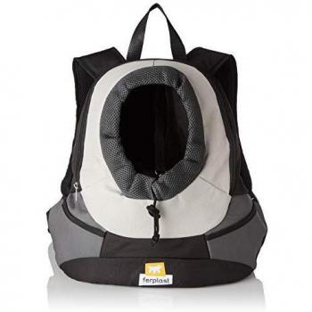 Ferplast Mochila Perro Gato KANGOO Small Gris, Negro, Mediano