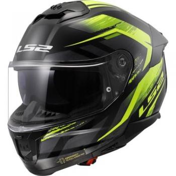 Casco LS2 FF808 Stream II Fury Negro Amarillo 3XL