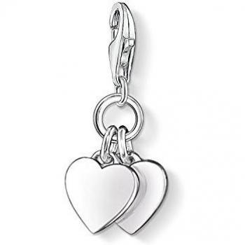 Thomas Sabo Charm Club Double Heart Charm 0836-001-12 Sterling Silver 925