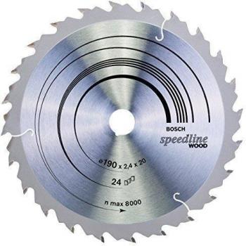 Bosch 2 608 640 799 - Hoja de sierra circular Speedline Wood - 190 x 20/16 x 2,6 mm, 24