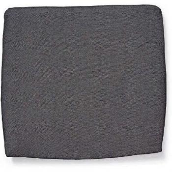 Kave Home - Cojín de silla Robert gris oscuro rectangular 44 x 40 cm de tela acrílica desenfundable para uso interior y exterior