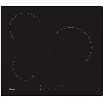 CANDY CH63CT Encimera Vitrocerámica 3 Zonas, Cristal cerámico, Negro, 590x520x46,6mm