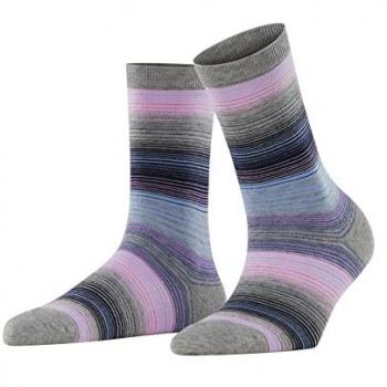 Burlington Women's Cotton Stripe Socks (Grey)