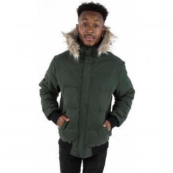 Trespass Calgary Warm Down Chaqueta con Capucha extraíble, Hombre, Verde Oliva, XXS
