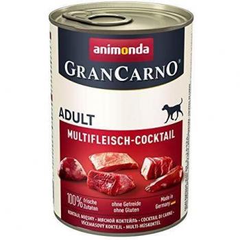 Animonda GranCarno Original Adult 6 x 400 g - Pollo, Pavo, Carne, Ternera