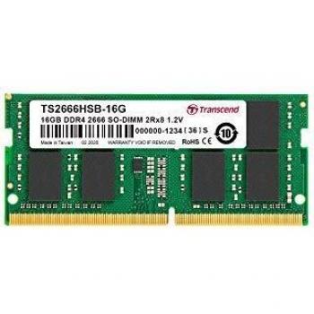 Transcend 16gb ddr4 2666mhz sodimm 1rx8 ts2666hsb16g
