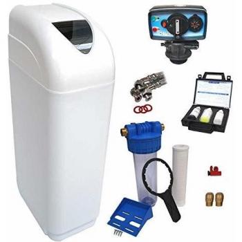 Descalcificador de Agua Doméstico 20L Fleck 5600 MC Cronométrico con Kit de Instalación