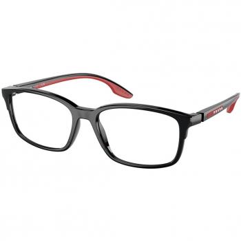 Prada Linea Rossa PS01PV 1AB1O1 Gafas Recetadas para Hombre Negras con armazones negros y lentes de 56