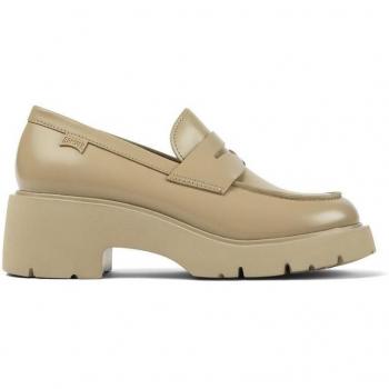 CAMPER Milah Loafers - Beige, Size 39, Smooth Leather