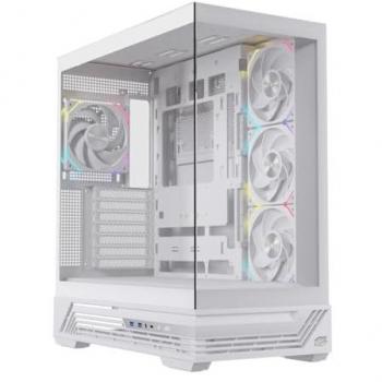 Caja de PC Einarex Prisma S800 RGB Blanca, Soporte para 10 Ventiladores de 120mm y Refrigeración Líquida de 360mm