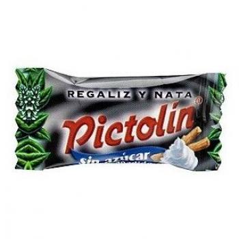 Caramelos Pictolín Regaliz-Nata Sin Azúcar Bolsa 1 kg (280 ud)